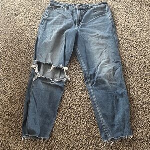 Hollister Blue Distressed Boyfriend Jeans